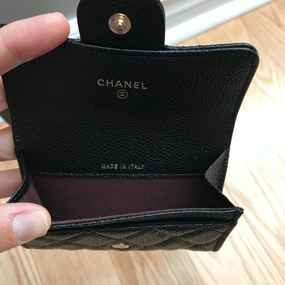 Chanel Black Quilted Wallet with Gold Logo - Picture 3 of 7